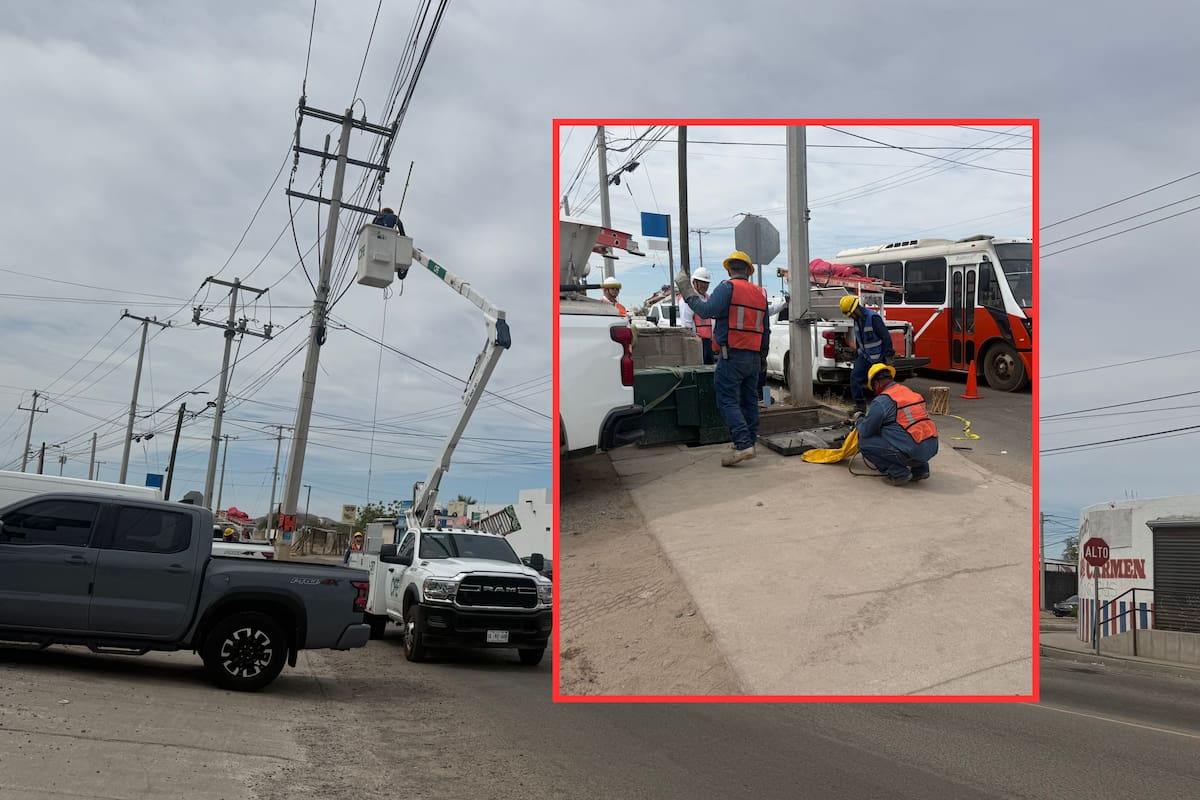 Nuevo apagón afecta a Real del Carmen, Oasis Solana y Oasis Palmeira, al surponiente de Hermosillo; CFE trabaja en restablecer el servicio
