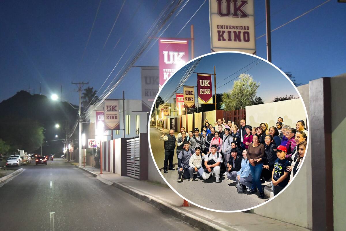 Enciende Ayuntamiento de Hermosillo corredor Camina Segura en exteriores de la Universidad Kino