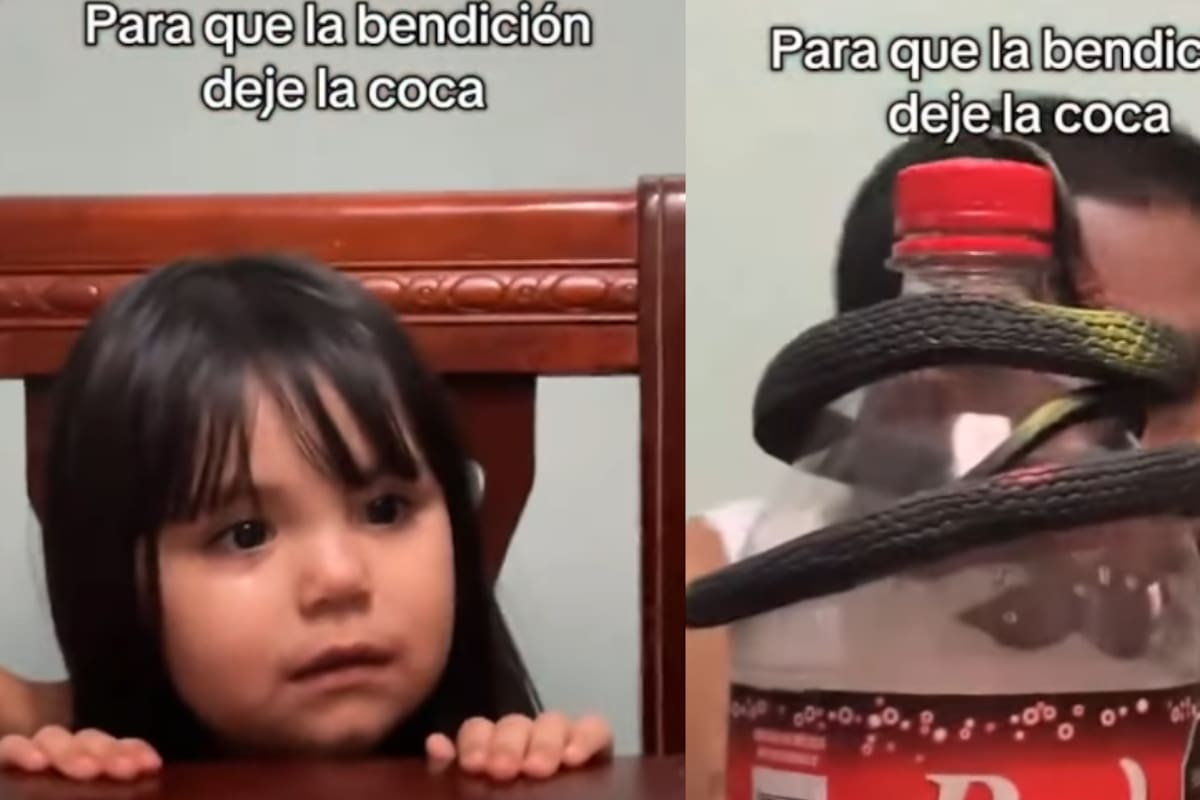 Padres sorprenden con la ingeniosa forma de evitar que su hija deje de tomar Coca-Cola… aun con el refresco frente a ella