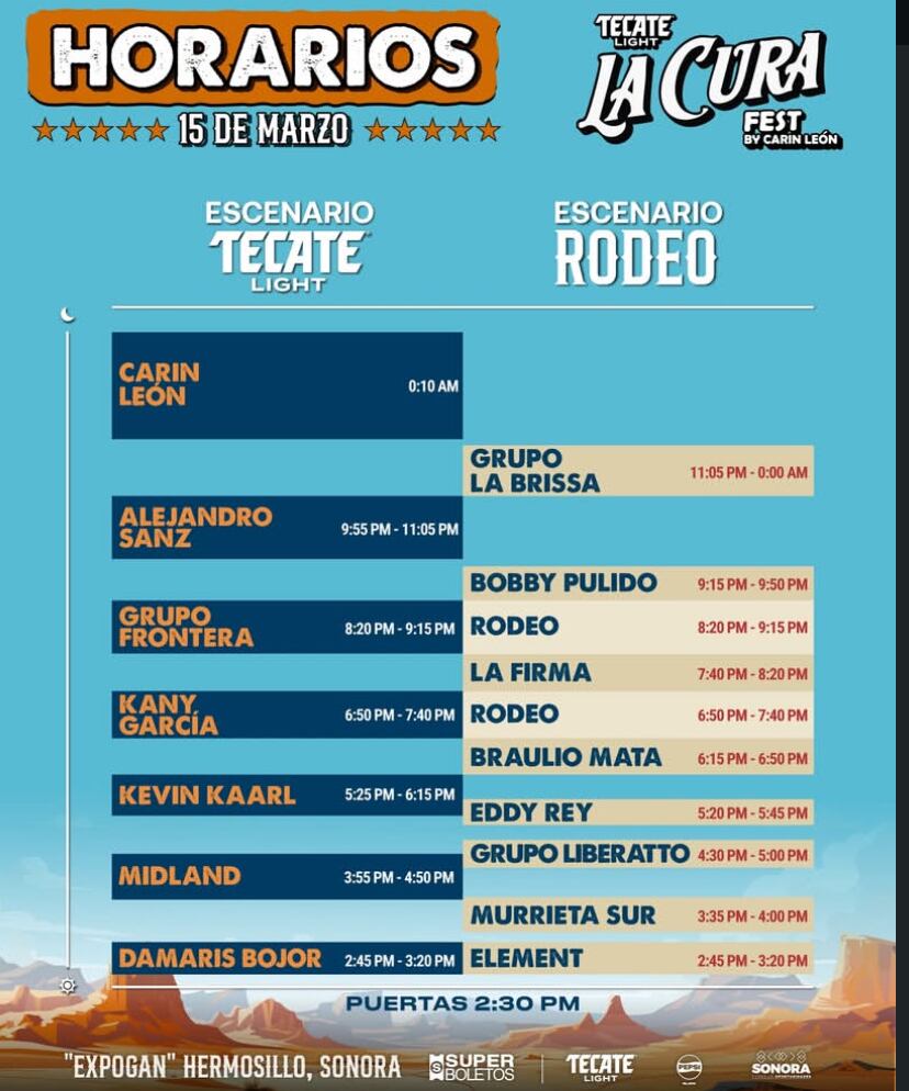 Así se ve la cartelera este 15 de marzo.