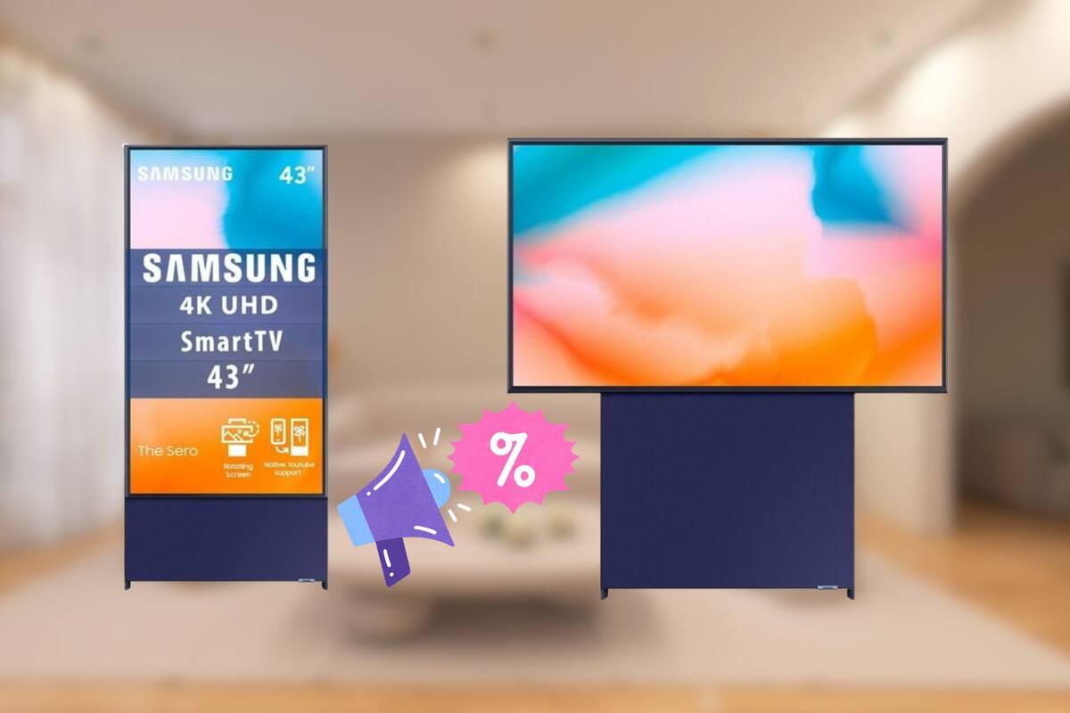 ¡64% de descuento! Samsumg remata inovadora pantalla giratoria de 43 pulgadas