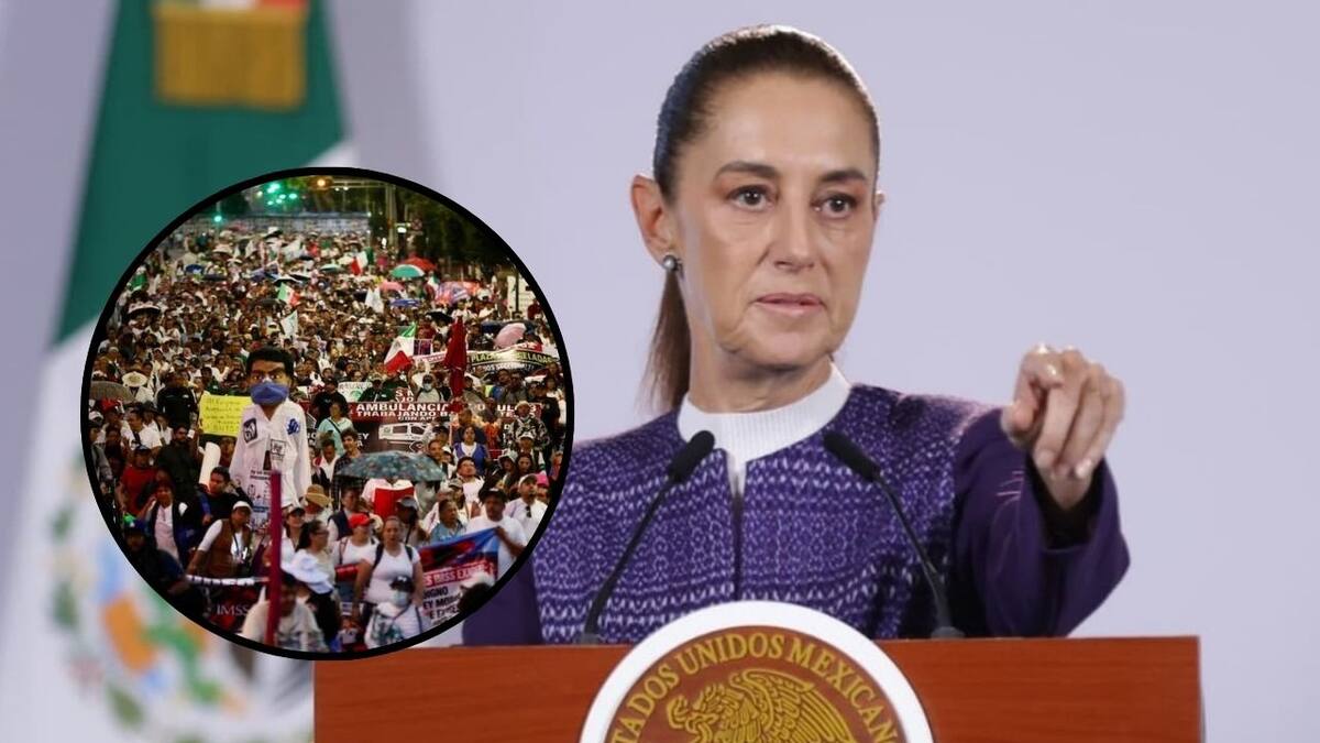 Sheinbaum promete resolver demandas de trabajadores del IMSS y anuncia plan para atender desabasto, plazas y condiciones laborales