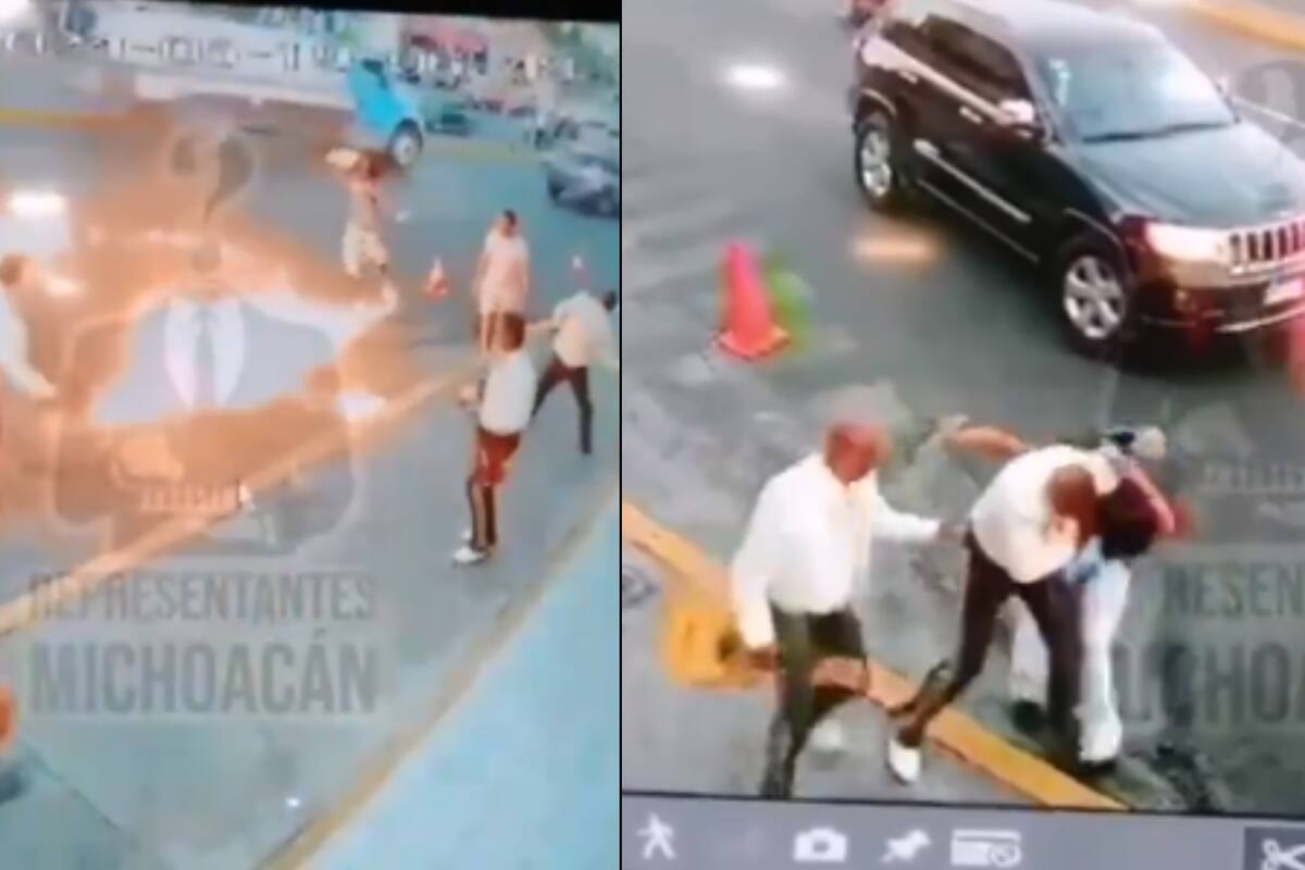 VIDEO: Mariachis pelean a golpes contra un ‘tragafuego’ que los intentó incendiar