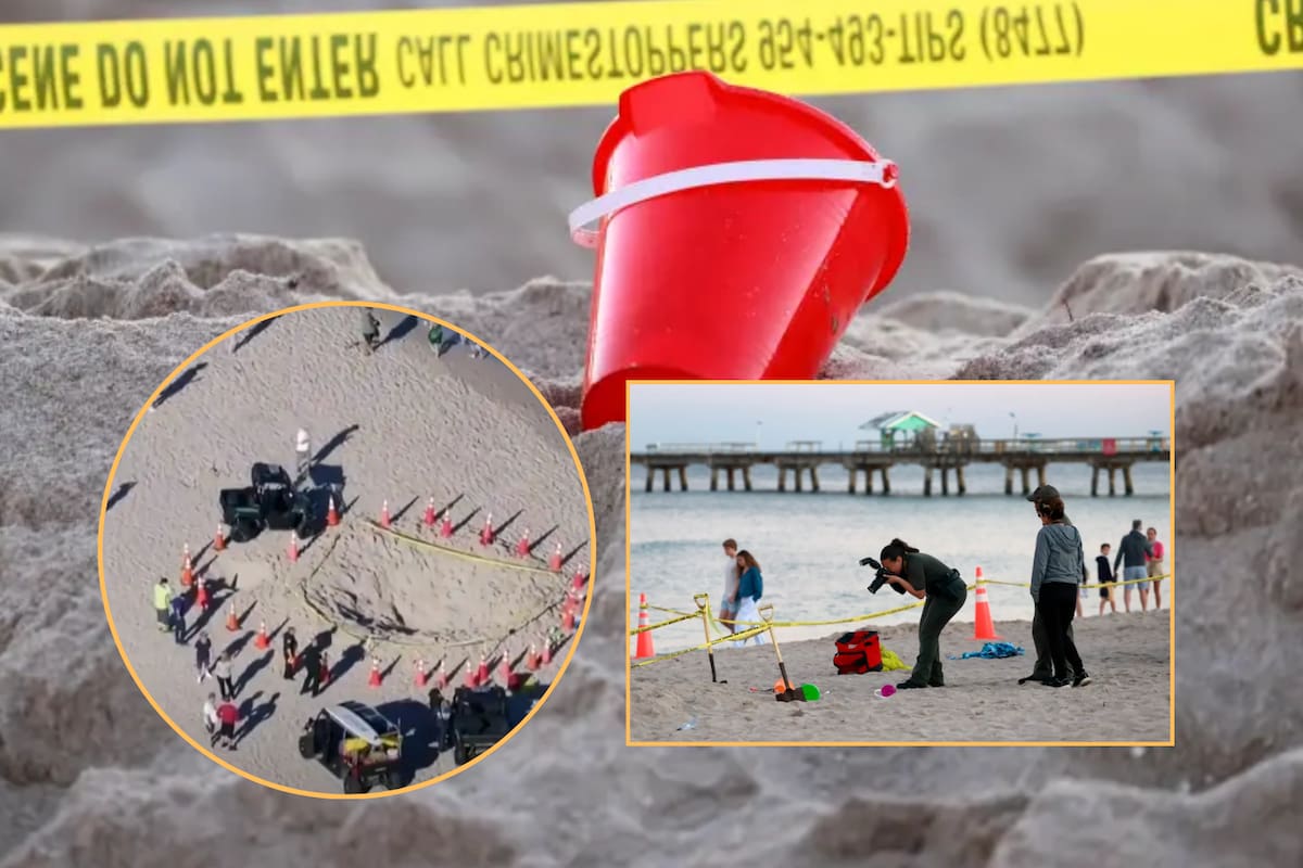 Niña muere al cavar hoyo en playa de Florida; arena colapsó mientras jugaba con otro niño