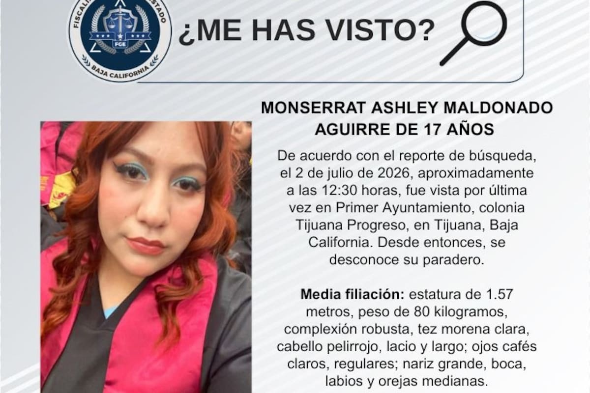 Se busca Monserrat Ashley Maldonado Aguirre de 17 años de edad