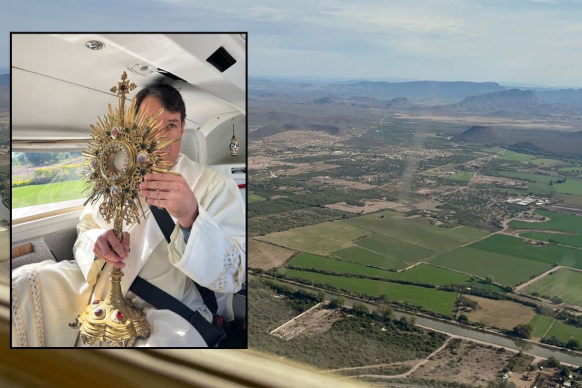Bendicen desde el aire los valles del Yaqui y del Mayo con el Santísimo Sacramento