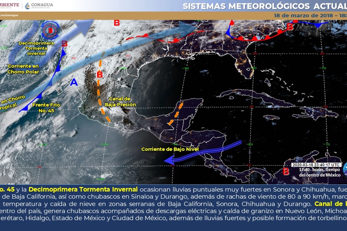 Se pronostican lluvias muy fuertes para Chihuahua y Sonora