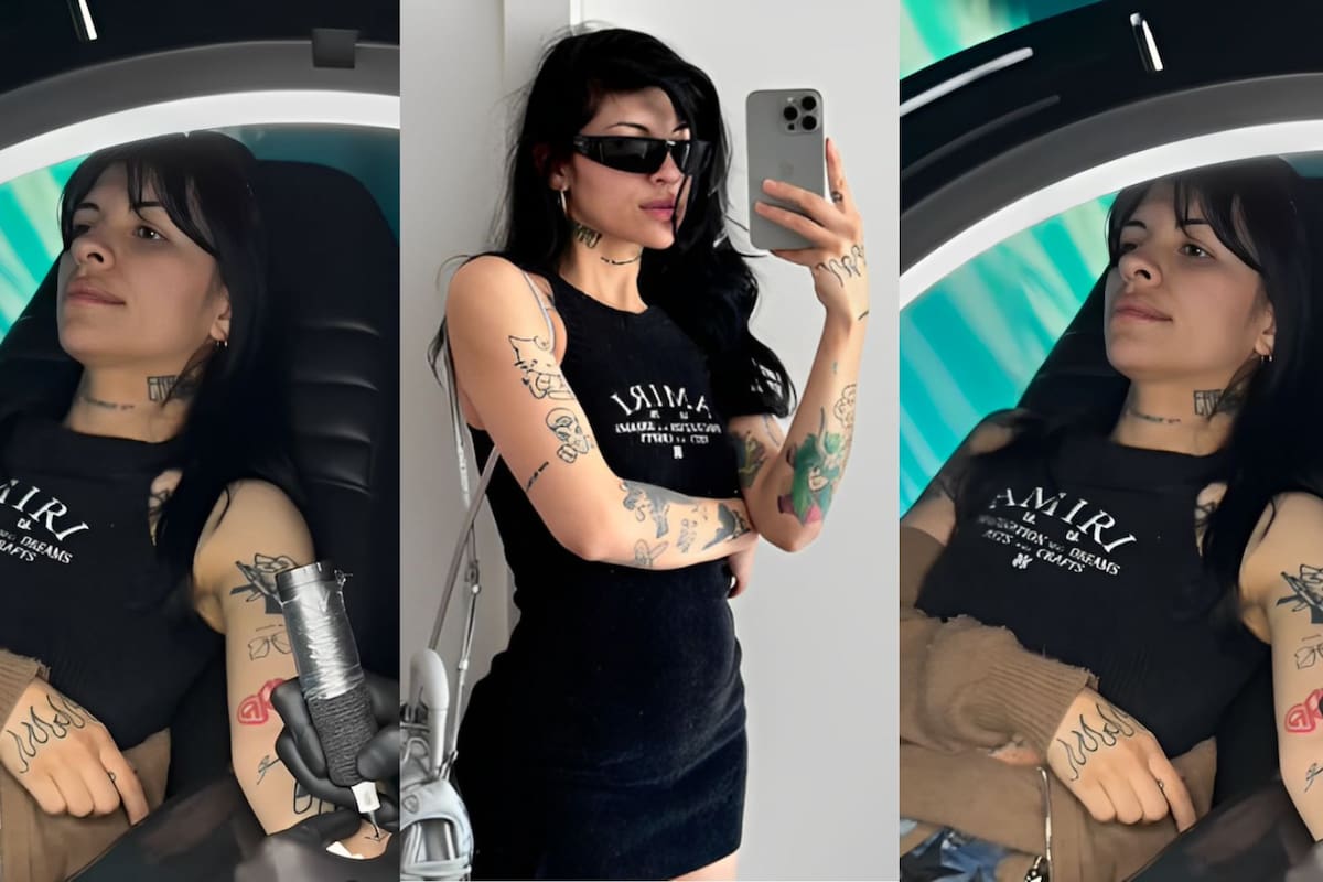 Cazzu se tatúa y le piden que no se haga más modificaciones en su cuerpo