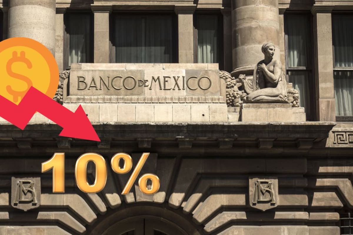 Banxico recorta la tasa de interés a 10% ante la disminución de la inflación