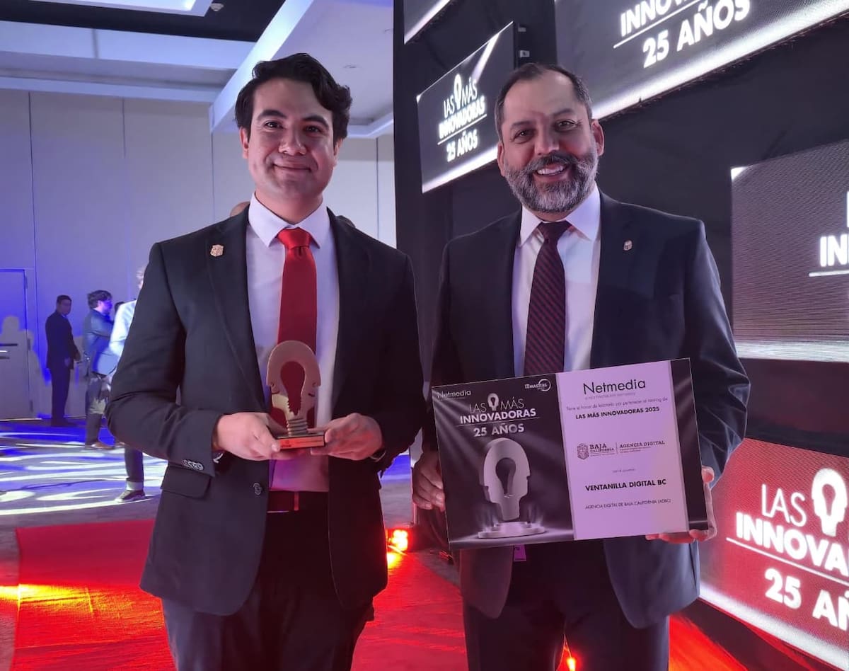 El galardón “Las Más Innovadoras de México 2025”, en la categoría Sector Público, fue otorgado a la Agencia Digital de Baja California.