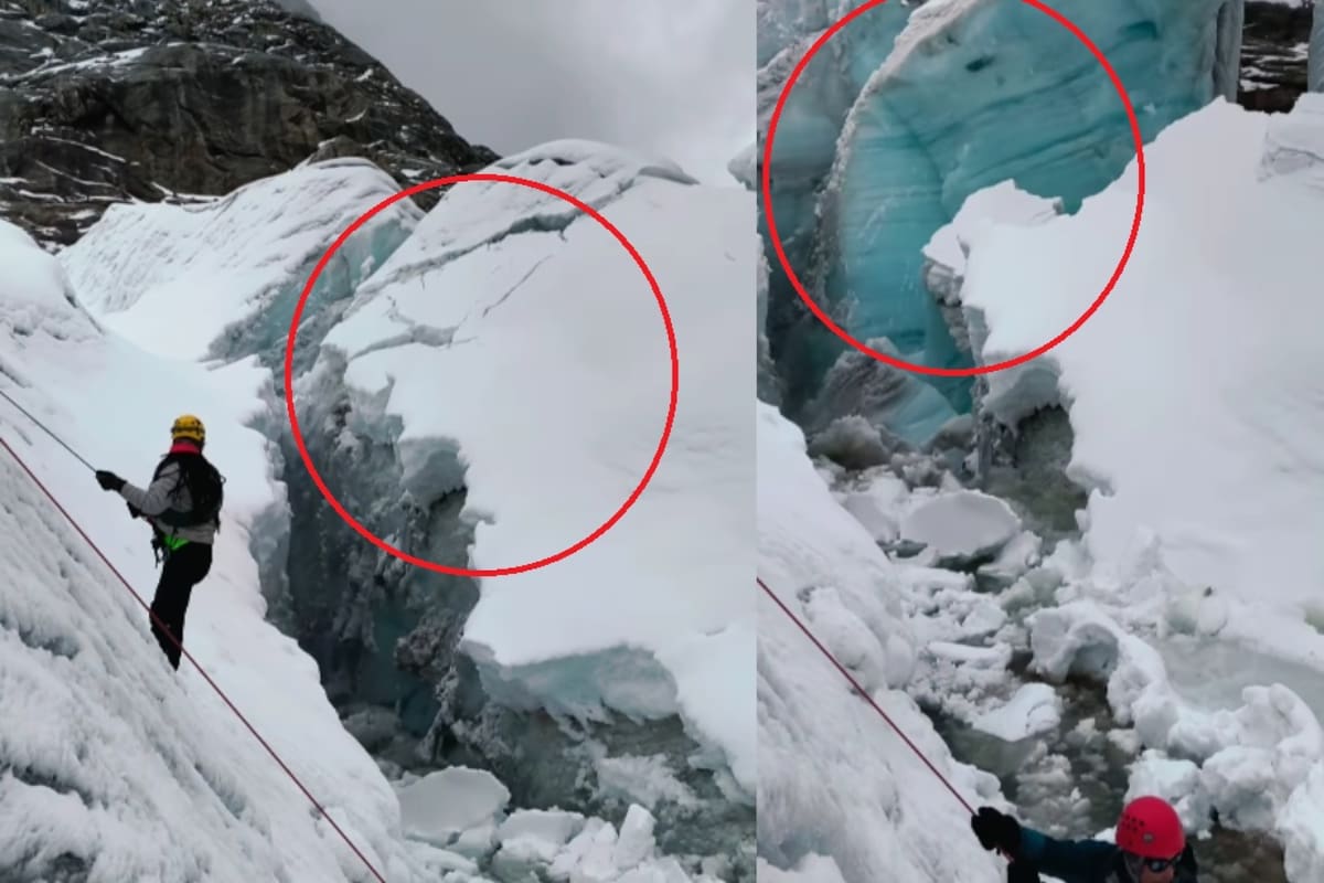 VÍDEO IMPACTANTE: Así se ve un glaciar de hielo derrumbándose