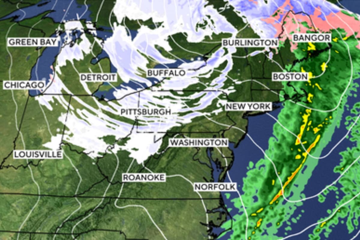 Una tormenta invernal podría cambiar a “ciclón bomba” en EEUU y estos serían los estados donde podría agravarse este fenómeno que detonaría en vientos muy fuertes, nevadas intensas y hasta lluvia helada