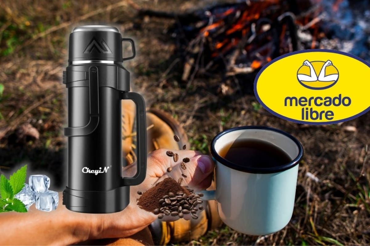 Mercado Libre remata el termo de acero inoxidable CkeyiN de 1.2 litros con un descuento del 60%