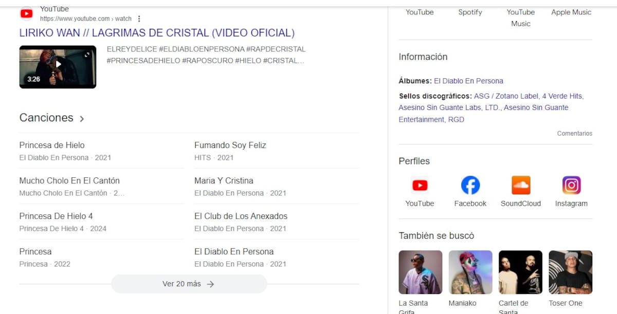 Algunas de las canciones de Liriko Wan.