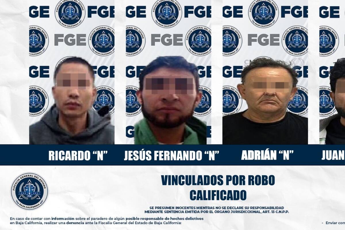 Cuatro hombres son vinculados a proceso por robo calificado