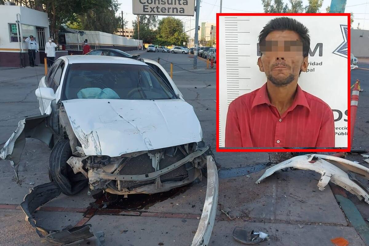 Roba auto, choca dos veces y termina detenido en Centro Cívico