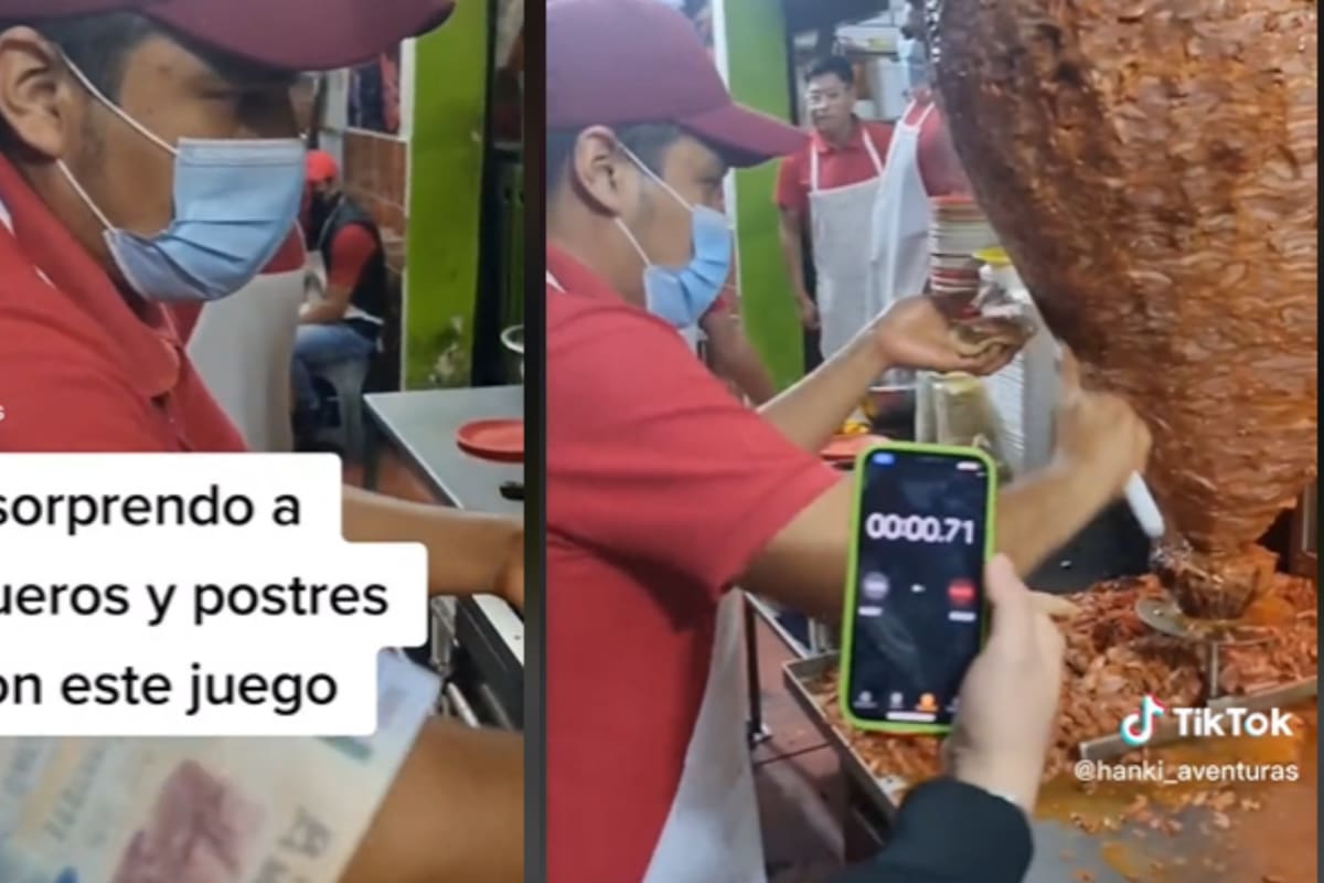 TikTok: Influencer reta a un taquero a comprarle todo lo que pueda preparar en un minuto