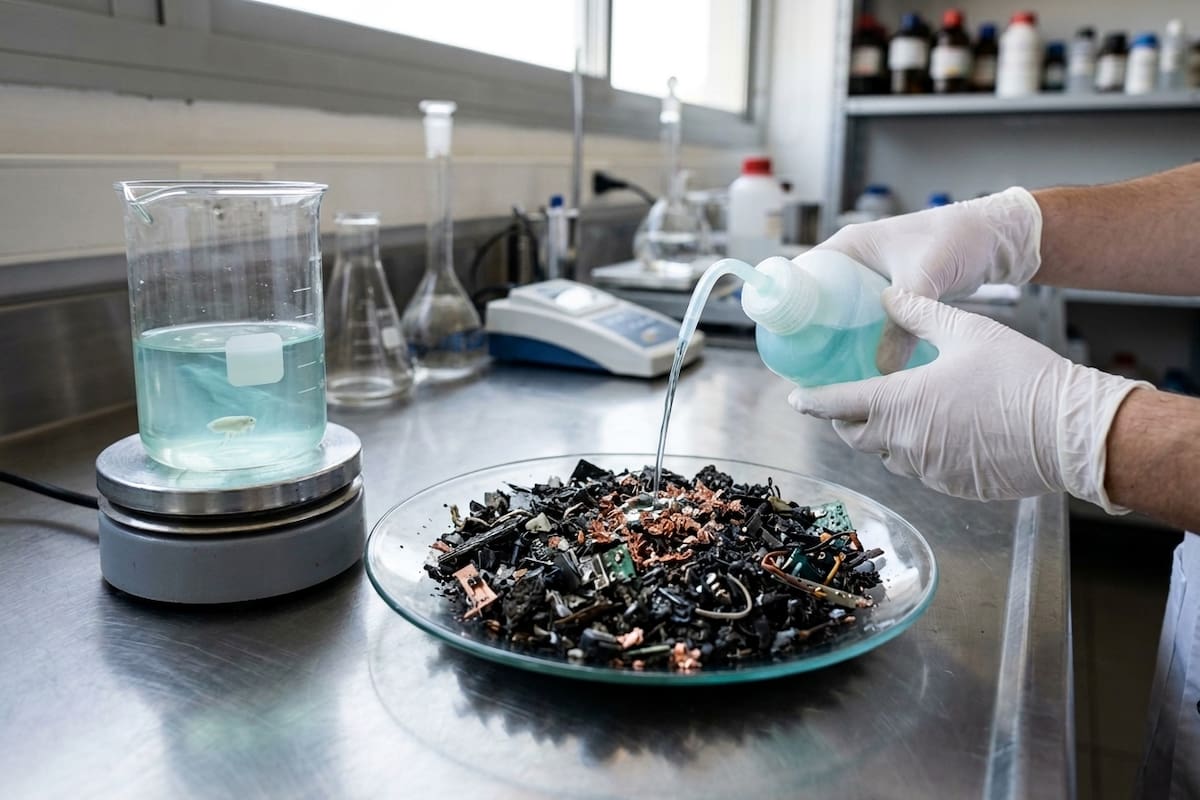Científicos recuperan hasta 80% del cobre de placas de equipos electrónicos mediante ácido producido por bacterias, en un proceso que busca aprovechar residuos y reducir la dependencia de nuevas materias primas