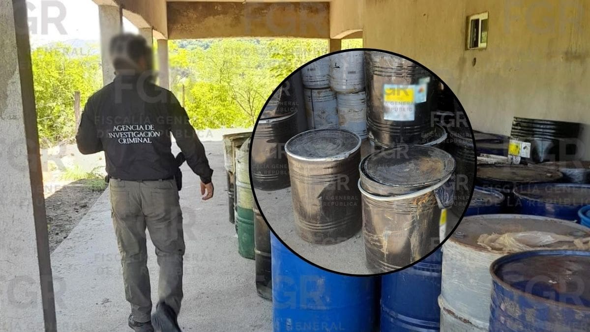 La FGR aseguró más de 55 mil litros y kilos de precursores químicos en un inmueble de Durango tras una denuncia de la Guardia Nacional