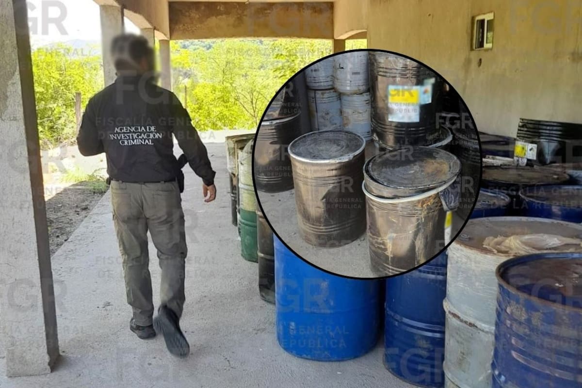 La FGR aseguró más de 55 mil litros y kilos de precursores químicos en un inmueble de Durango tras una denuncia de la Guardia Nacional