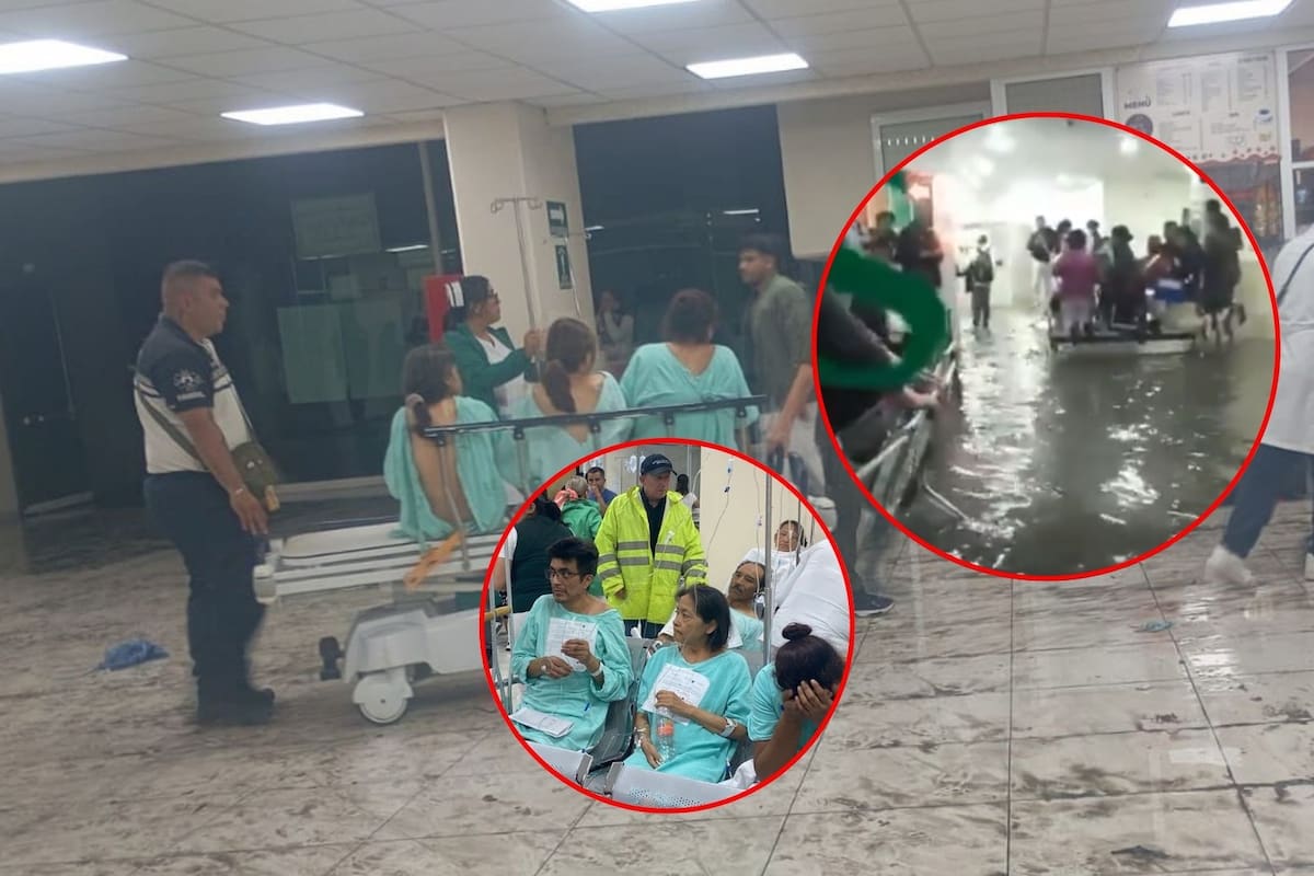 Se inunda área de urgencias de Hospital del IMSS en el Edomex tras fuertes lluvias