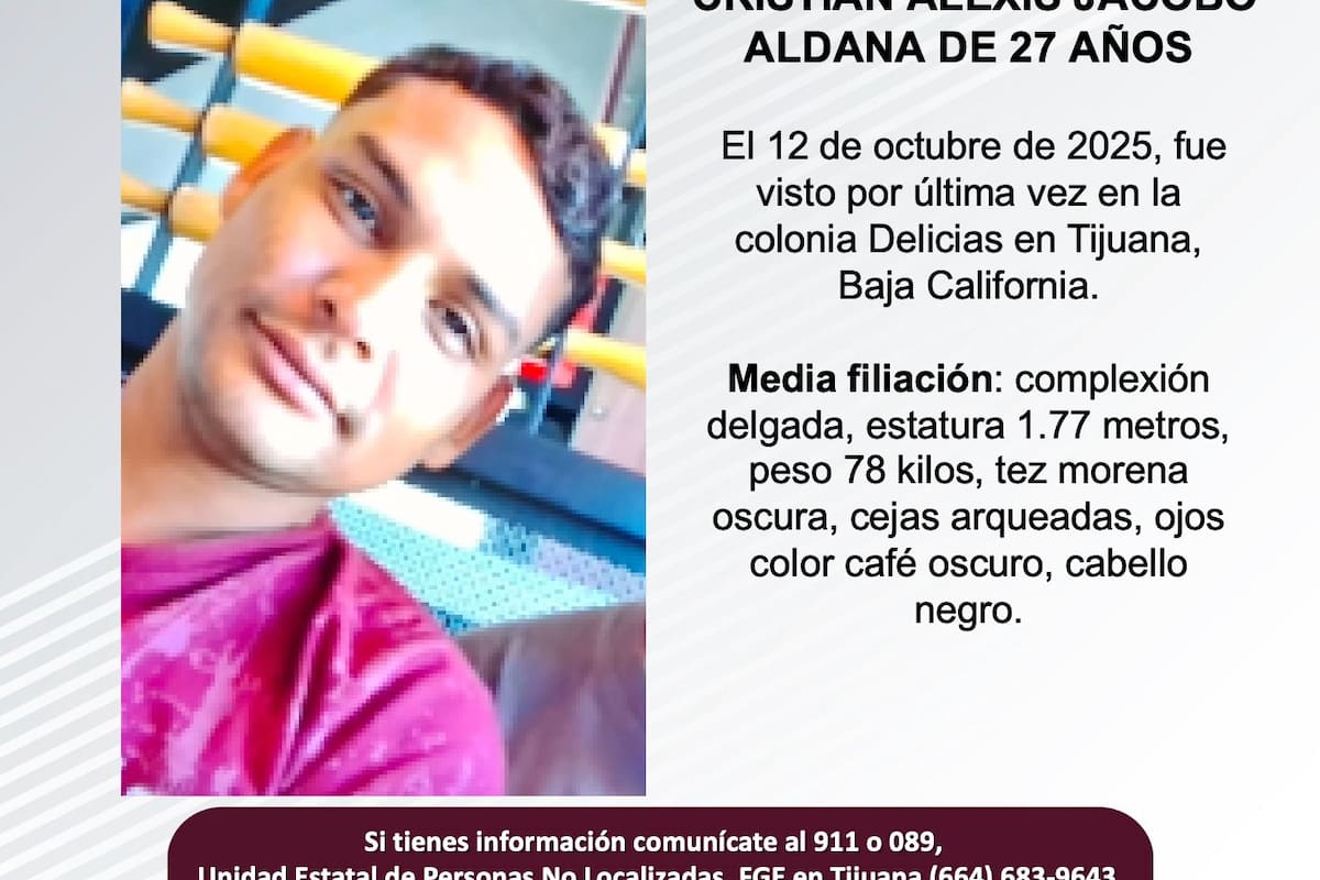 Se busca a Cristian Alexis Jacobo Aldana de 27 años