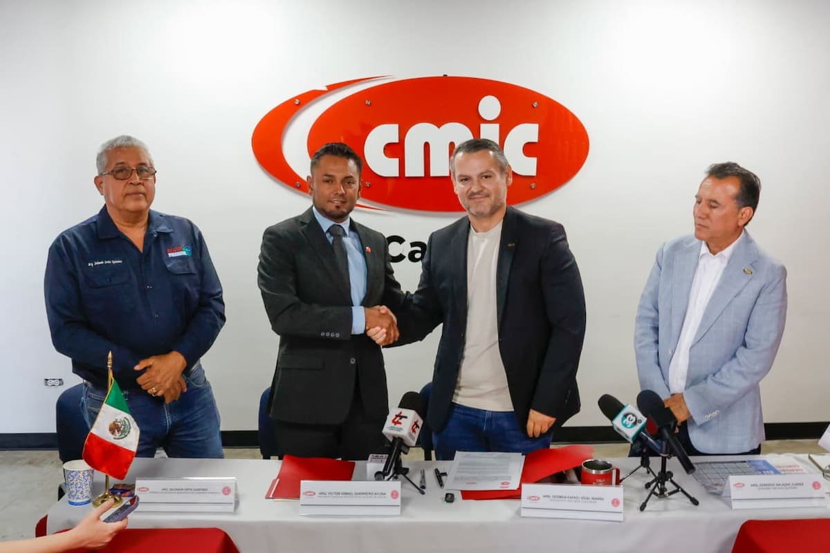 Capacitación y tecnología, claves para el futuro de la construcción en Mexicali; CMIC y el Colegio de Arquitectos firman convenio