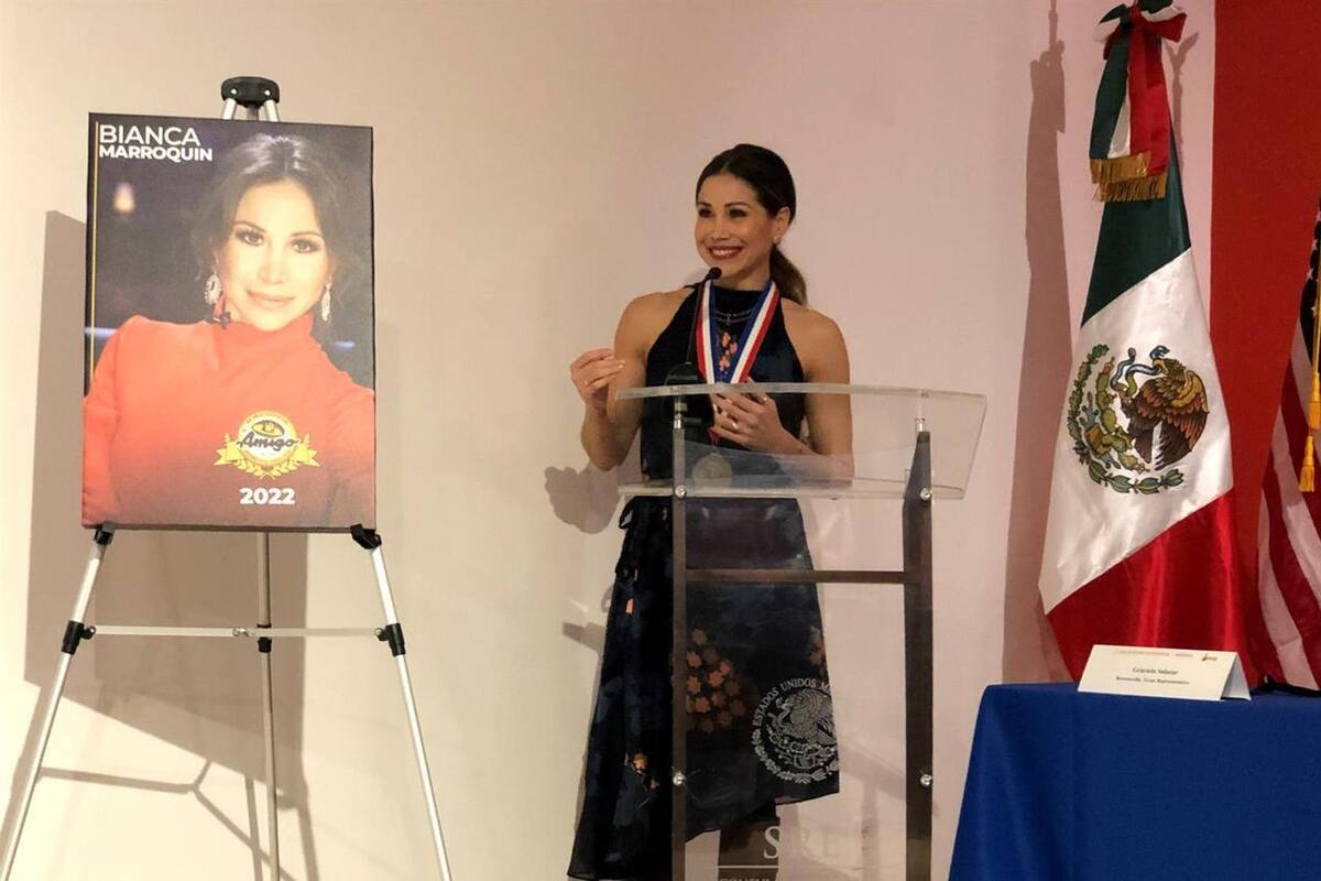 Bianca Marroquín recibe el premio ‘Mister Amigo’ por estrechar lazos entre México y EU