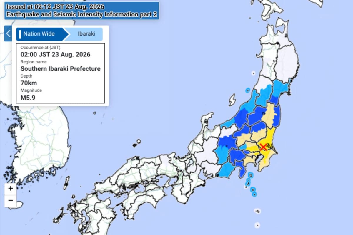 Fuerte sismo de magnitud 5.9 sacude Ibaraki y el este de Japón durante la madrugada del domingo y deja al menos 37 personas heridas sin activar alerta de tsunami (VIDEOS)