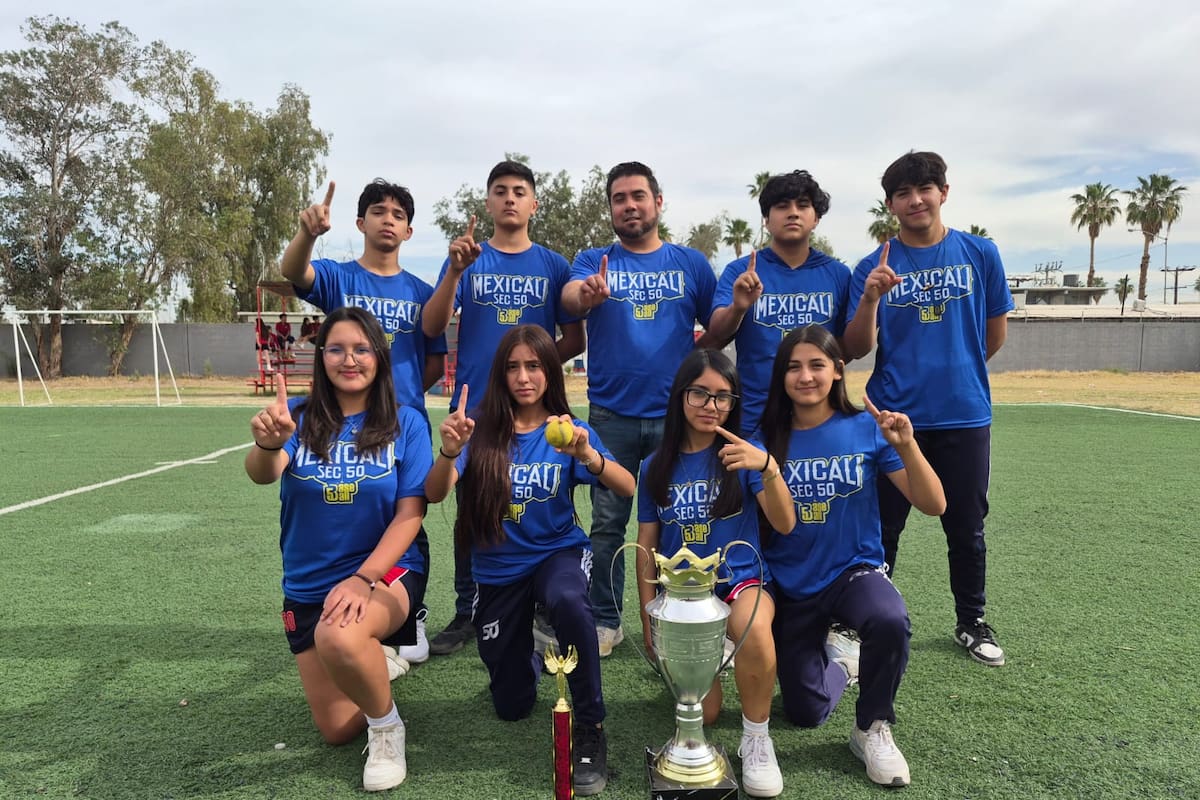 Secundaria 50 de Mexicali hace historia y conquista campeonato estatal de Béisbol 5 rumbo al nacional en Jalisco
