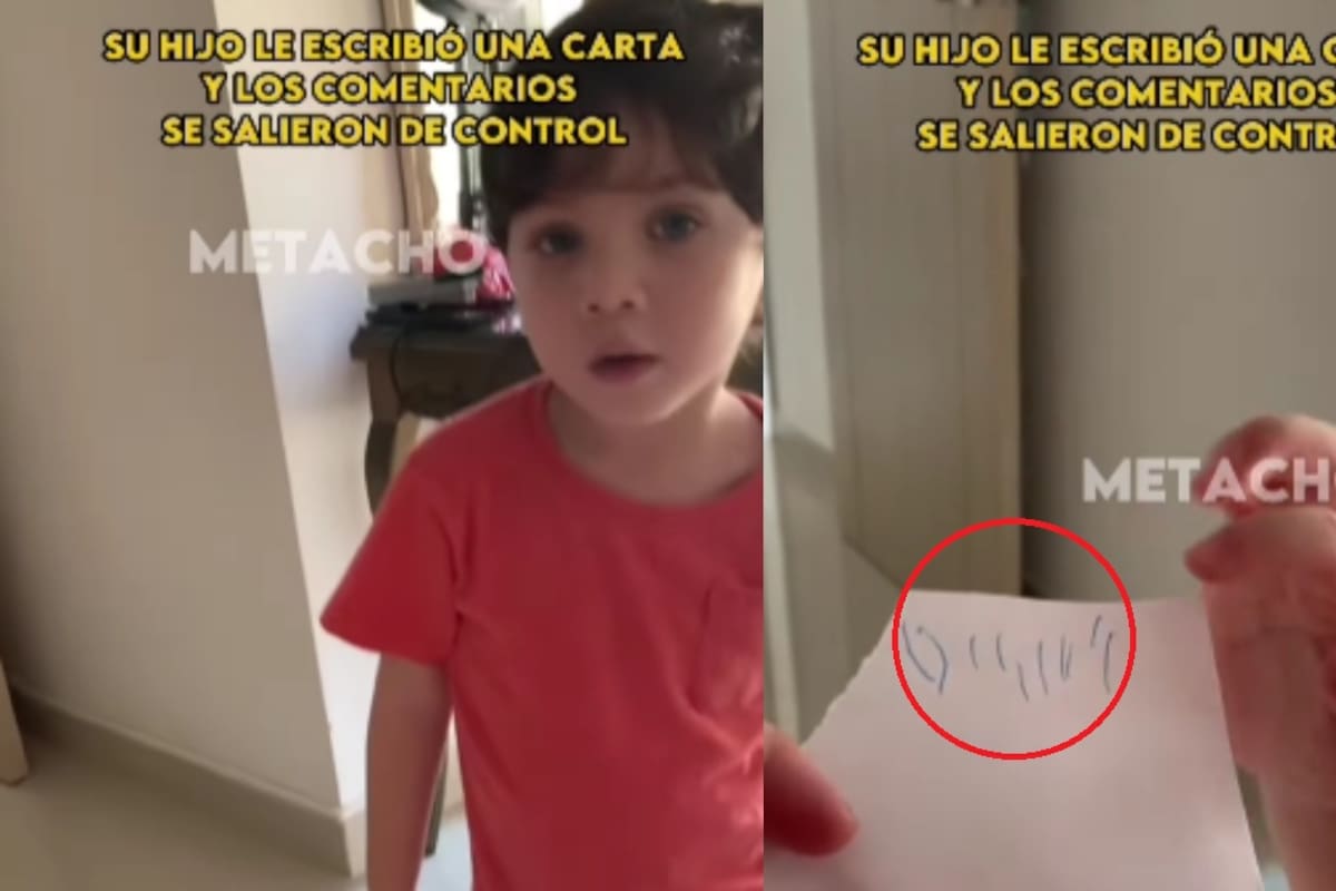 “Ni él se entendía”: niño escribe carta por el Día de la Madre, pero su letra desata carcajadas en redes