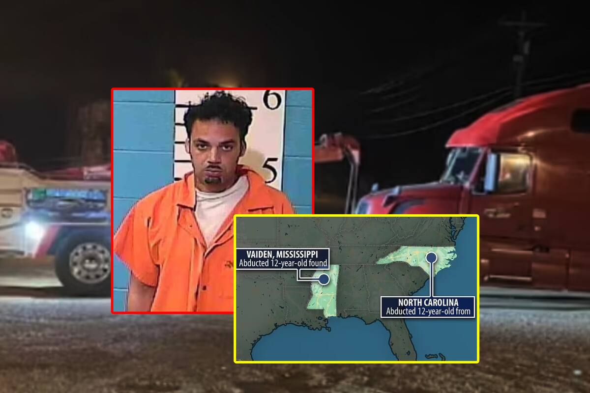 Niña de 12 años desaparecida fue encontrada sin nada de ropa en la cabina de un tráiler junto al conductor, a cientos de kilómetros de donde fue raptada en Carolina del Norte
