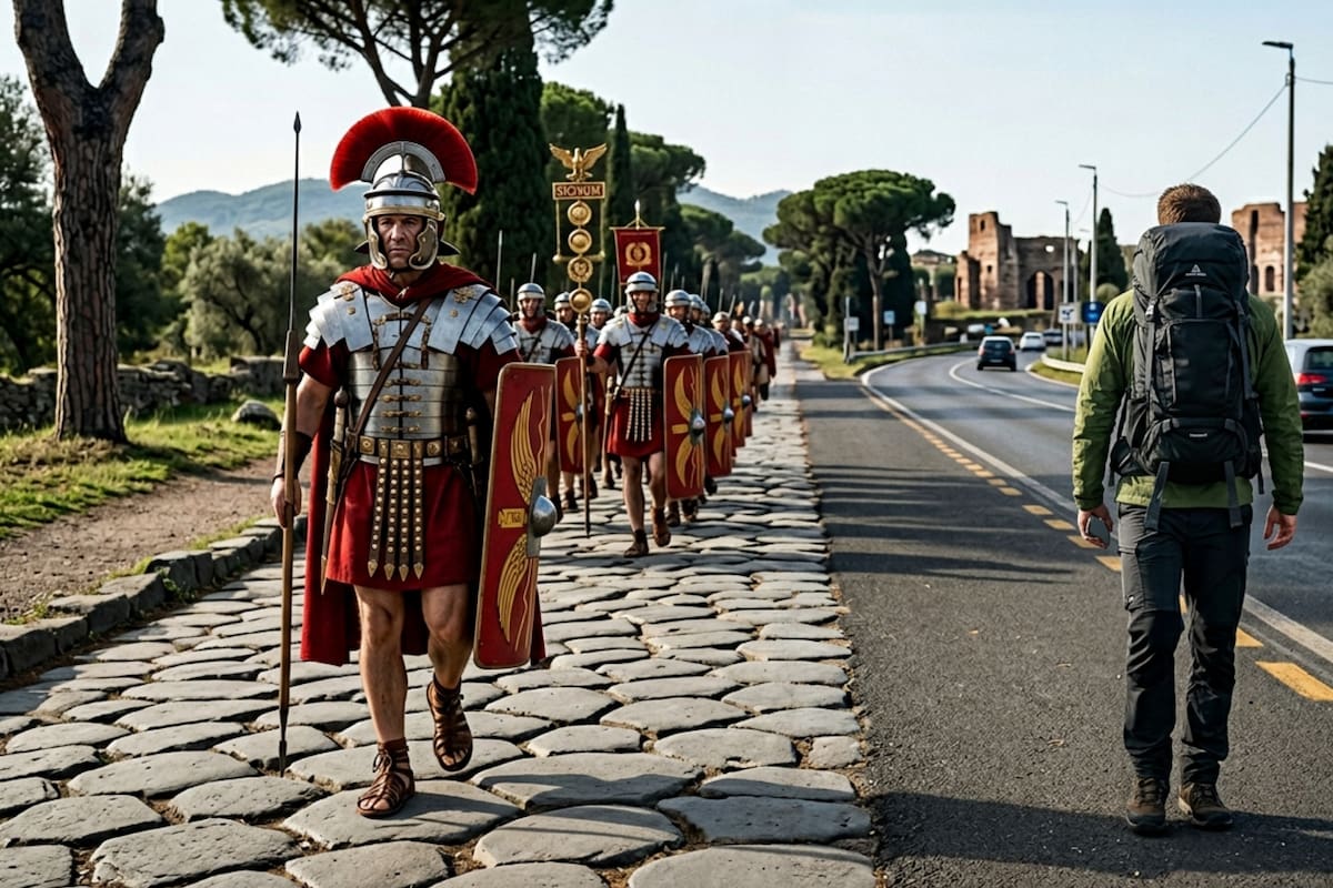 Los romanos construyeron 80,000 kilómetros de carreteras hace más de 2,000 años con un sistema de capas tan preciso que muchas siguen marcando el trazo de autopistas modernas en Europa porque ninguna civilización posterior logró superar su técnica de drenaje y pavimentación