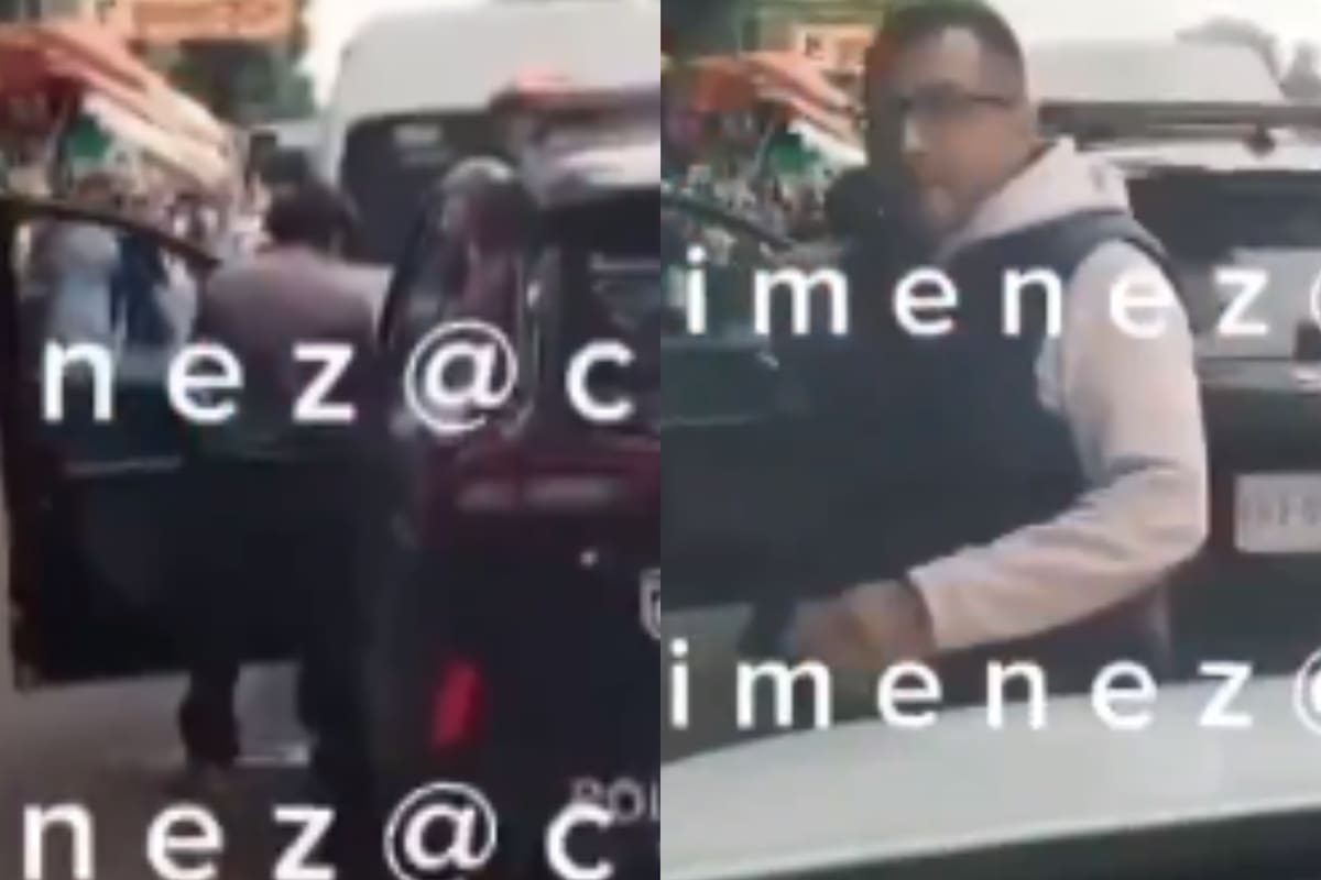 VIDEO: Captan a “madrinas” a bordo de patrulla de la Fiscalía frenando a media calle para orinar; se hacían pasar por policías
