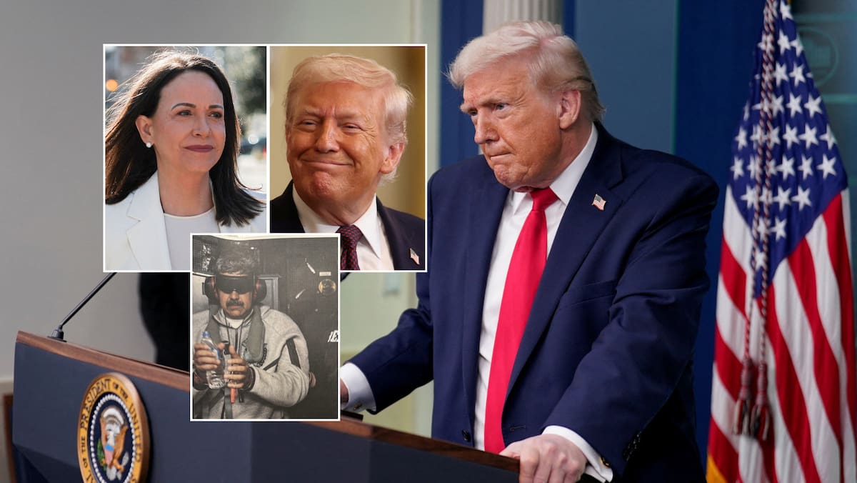 Tras ordenar la captura de Maduro, Trump busca “involucrar” a María Corina Machado en la relación con Venezuela. Foto: Reuters