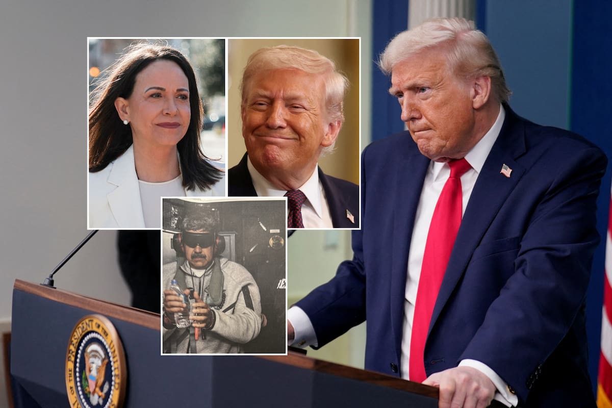 Trump confirma planea involucrar a la líder opositora María Corina Machado “de alguna manera” en Venezuela y descarta cualquier contacto con Nicolás Maduro tras su arresto