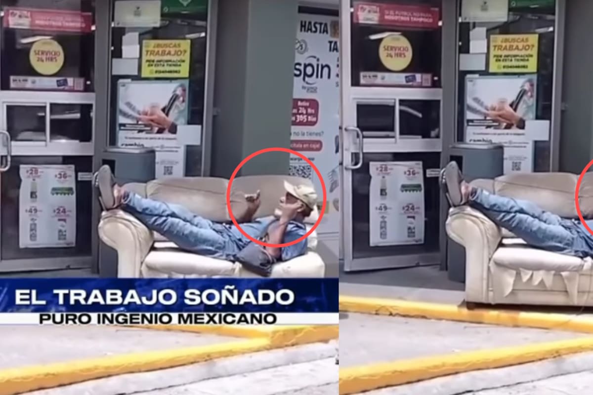 ‘Acostado en un sillón, abre la puerta de un Oxxo a los clientes’: hombre en situación de calle se vuelve viral por tener el ‘empleo soñado’, según internautas
