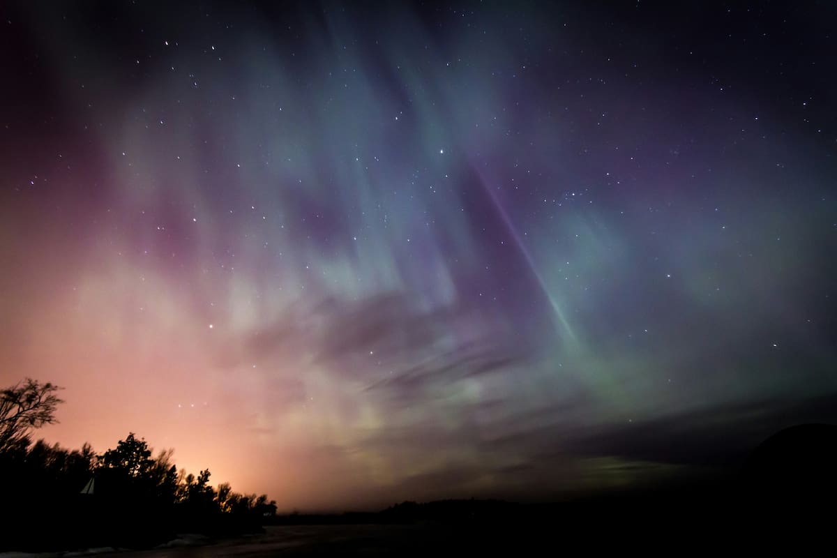 Auroras boreales. / San Diego Red vía Facebook.