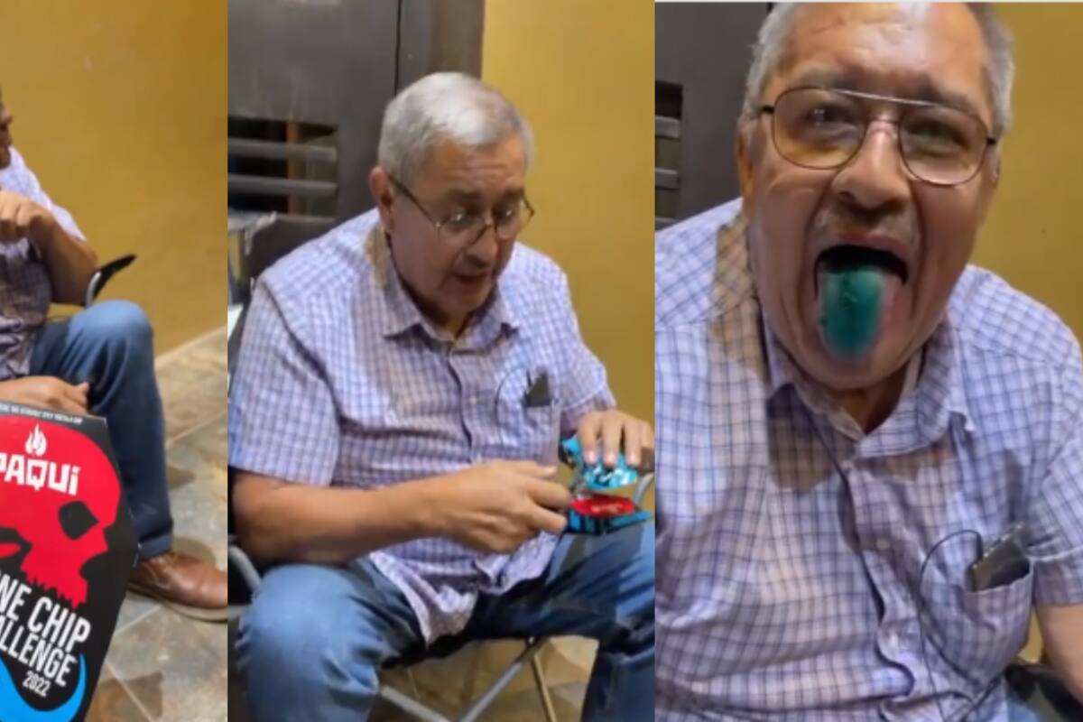 VIRAL: “Ni pica” Abuelito de 67 años come la papa más picosa del mundo