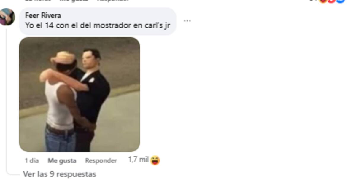 Captura de pantalla de la publicación de Carls Jr vía Facebook.