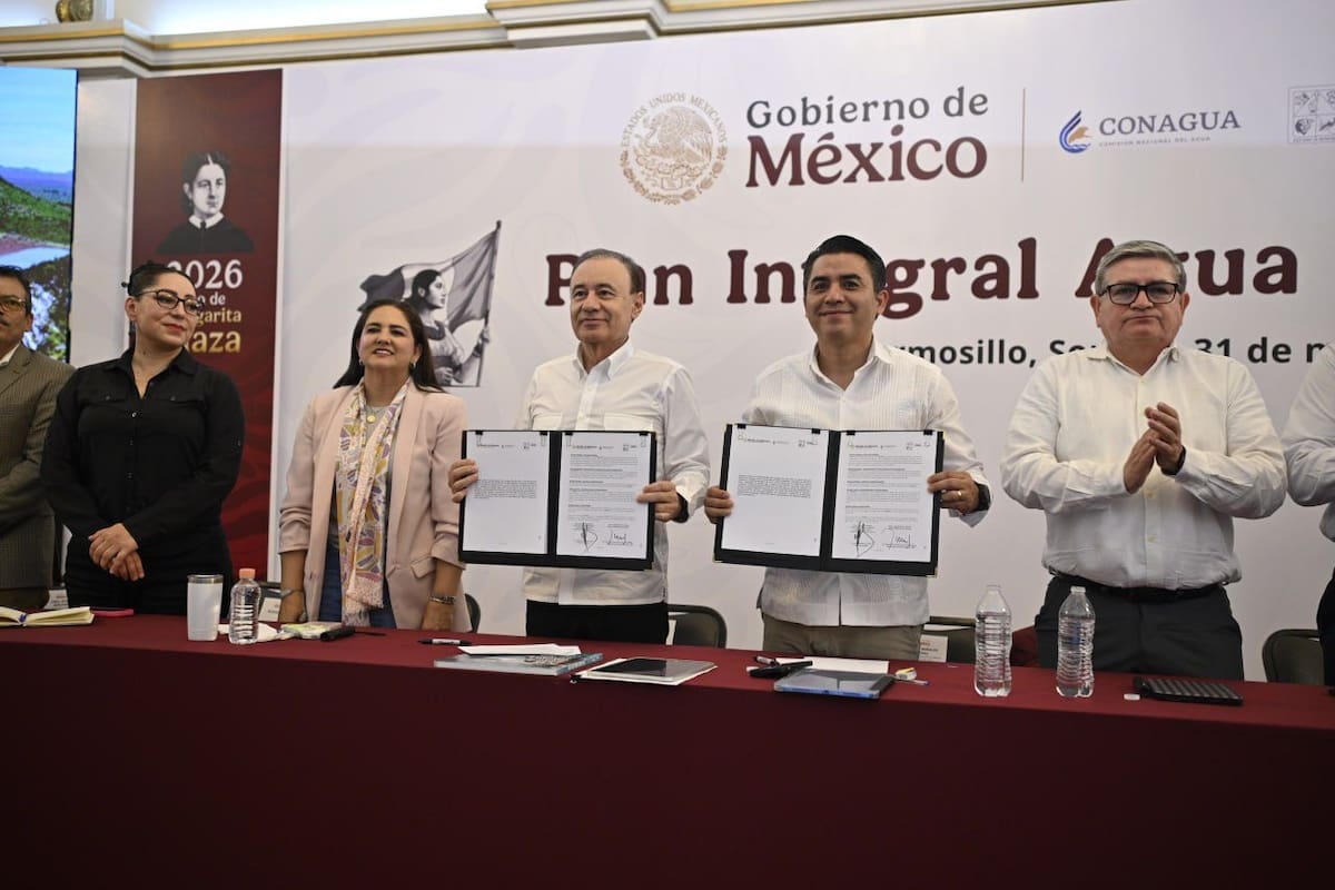 Alfonso Durazo y Conagua firman acuerdo histórico de 11 mil millones para optimizar el agua en Sonora