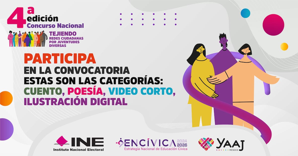 Concurso Juventudes 2025 del INE: gana de $2,000 a $8,000. | Crédito: X @INEMexico