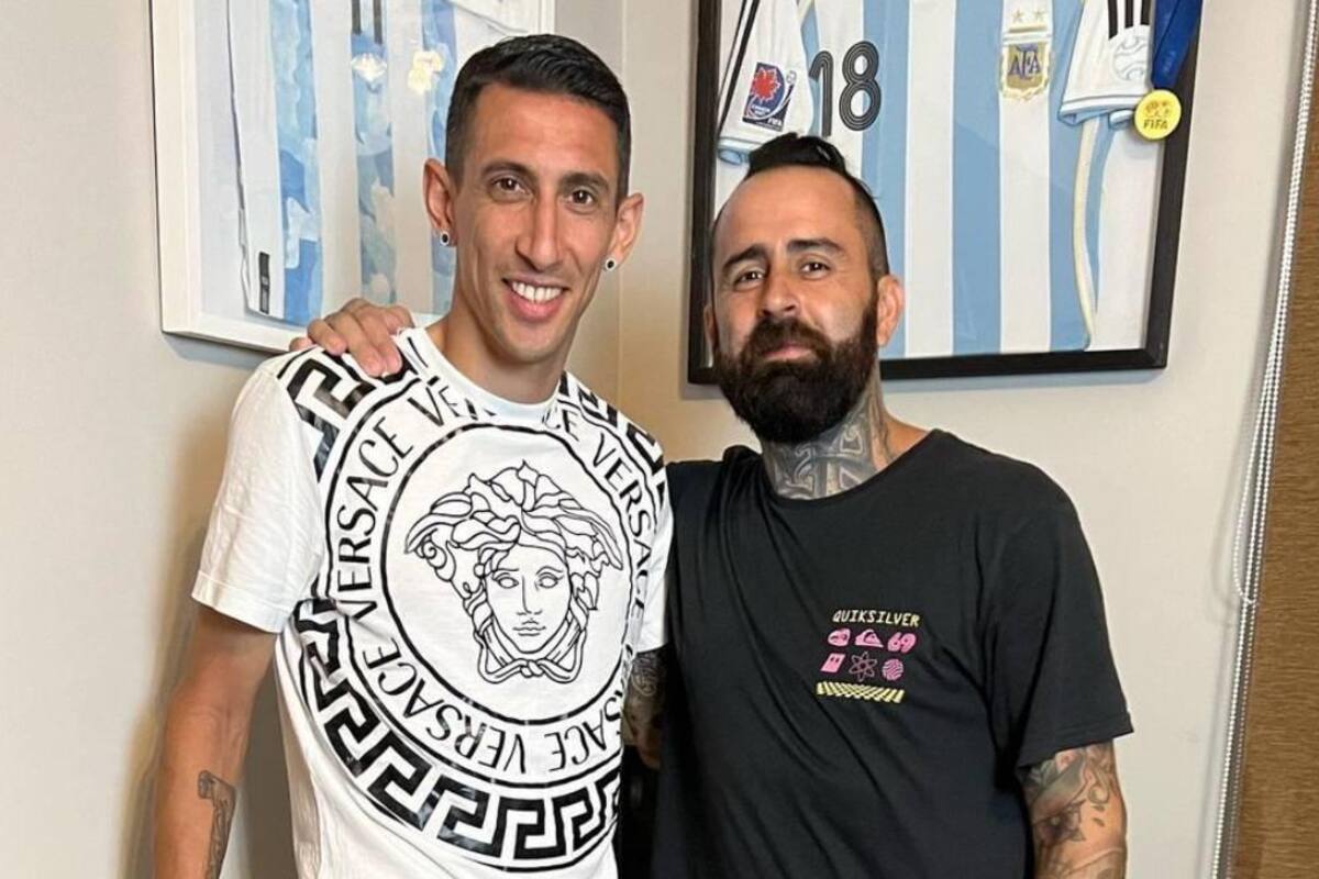 Ángel Di María se pone increíble tatuaje de la Copa del Mundo ganada por Argentina