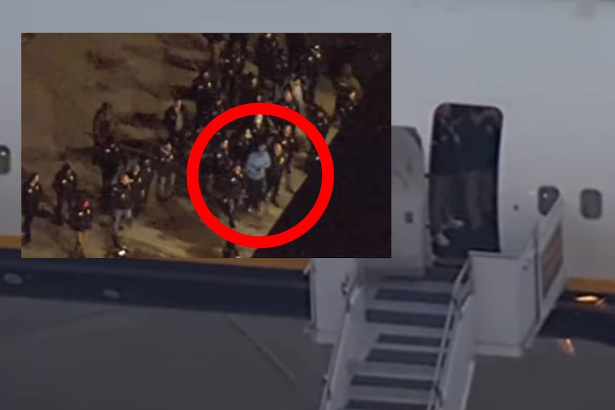 VIDEO: Así llegan Nicolás Maduro y Cilia Flores a bordo de un avión a Nueva York desde Guantánamo