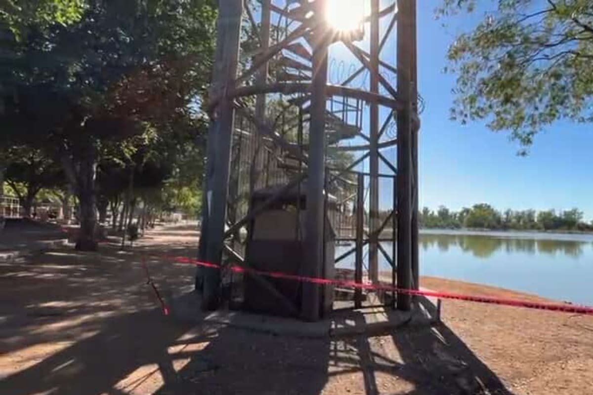 Retiran tirolesa de la Laguna del Náinari