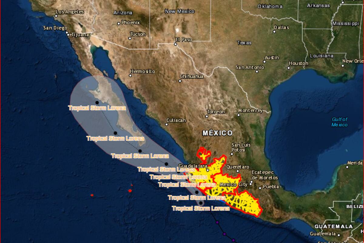 Alerta en la costa del Pacífico mexicano por la tormenta "Lorena"