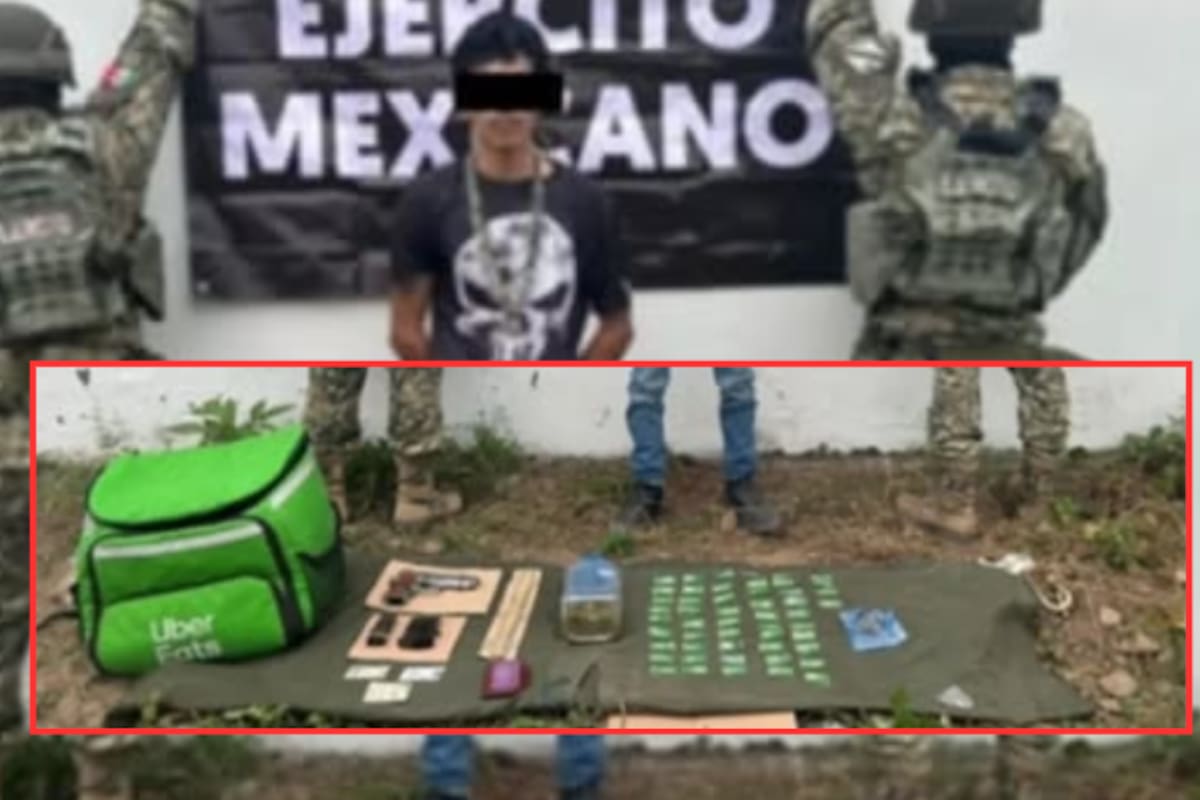 Operativo en Culiacán capturan a civil con arma cargadores cartuchos drogas y motocicleta tras persecución cuando trataba de huir de la autoridad