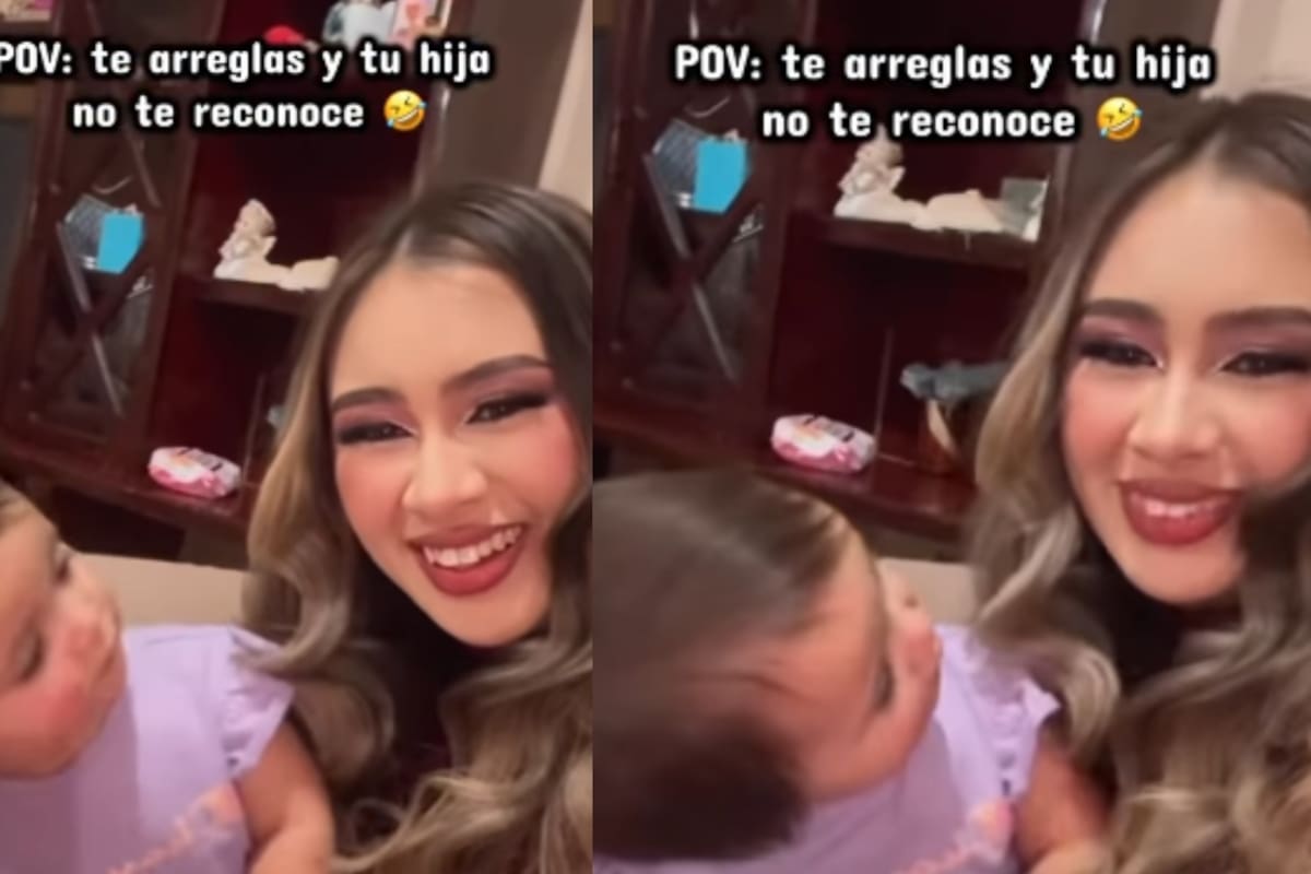 Se maquilla y hasta su propia hija deja de reconocerla: el tierno video que conmovió a las redes