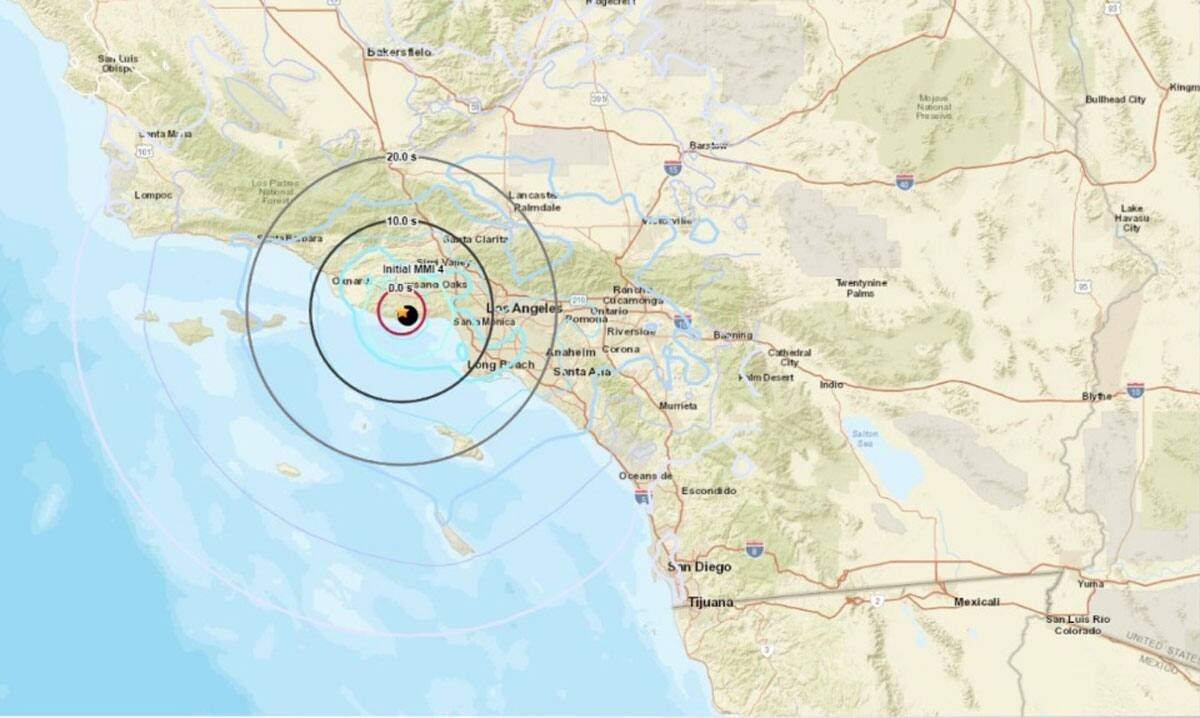 El sismo tuvo su epicentro a siete kilómetros al Norte de Malibú, California. Foto: Cortesía