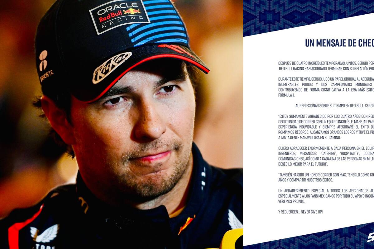 Sergio “Checo” Pérez se despide de Red Bull y queda fuera de la Formula 1